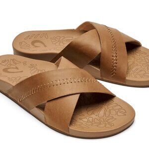 Olukai Kipe‘a ‘Olu slide leather sandals